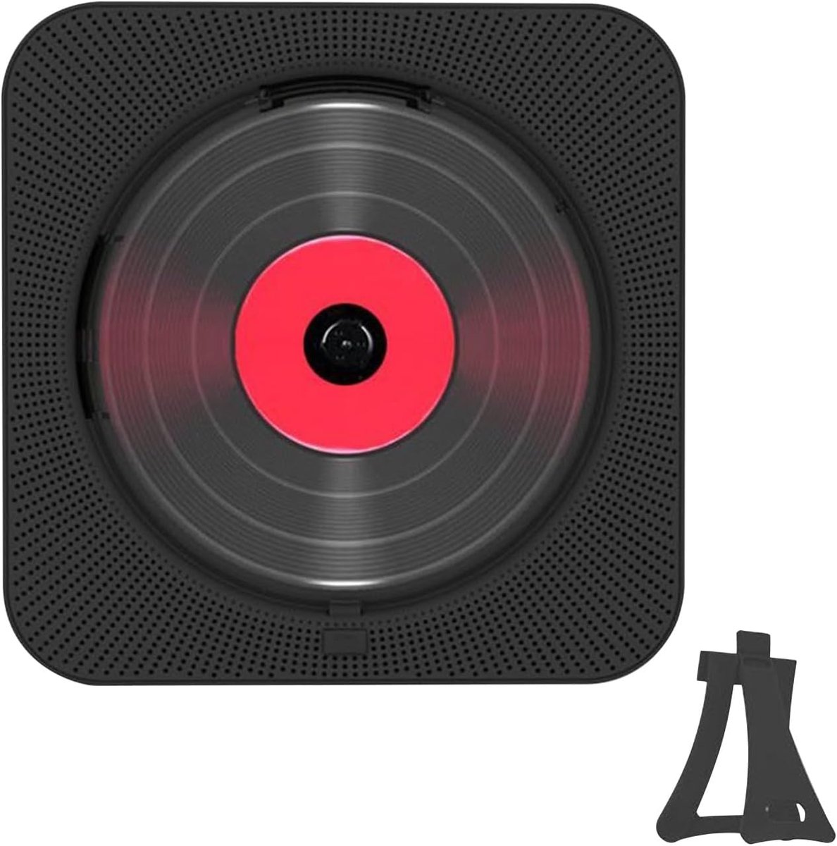 Draagbare cd-speler met Bluetooth, geschikt voor wand- of tafelmontage - Zwart
