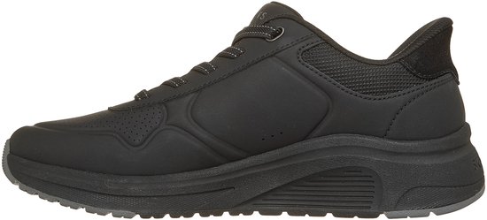 Zwarte Skechers UNO LITE 2 sneaker met vetersluiting en ademende perforaties.