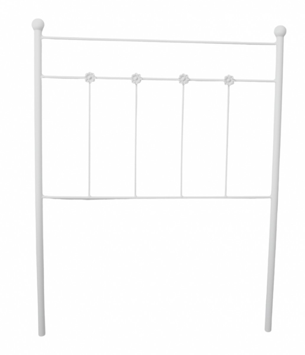 Hoofdbord Smeedijzer Ducal voor Bed van 135 Wit 143x125x4. Matris