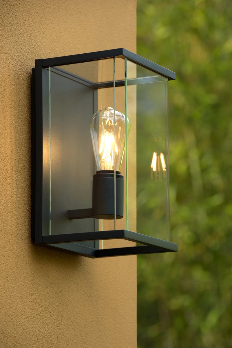 Lucide Claire - Wandlamp Binnen/Buiten - 1xE27 - IP54 - Antraciet