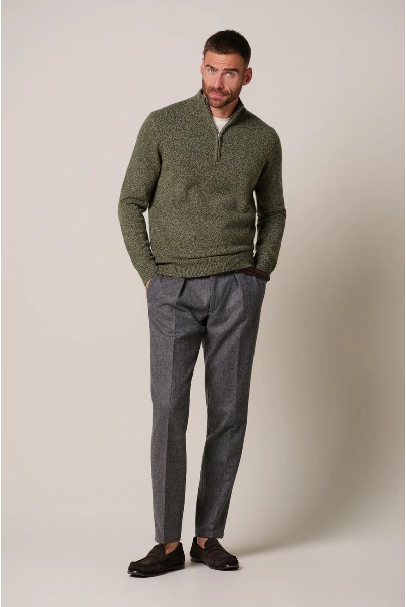 Profuomo - Trui Donkergroen Profuomo Ppxj30047 Pullovers Donkergroen Ppxj30047