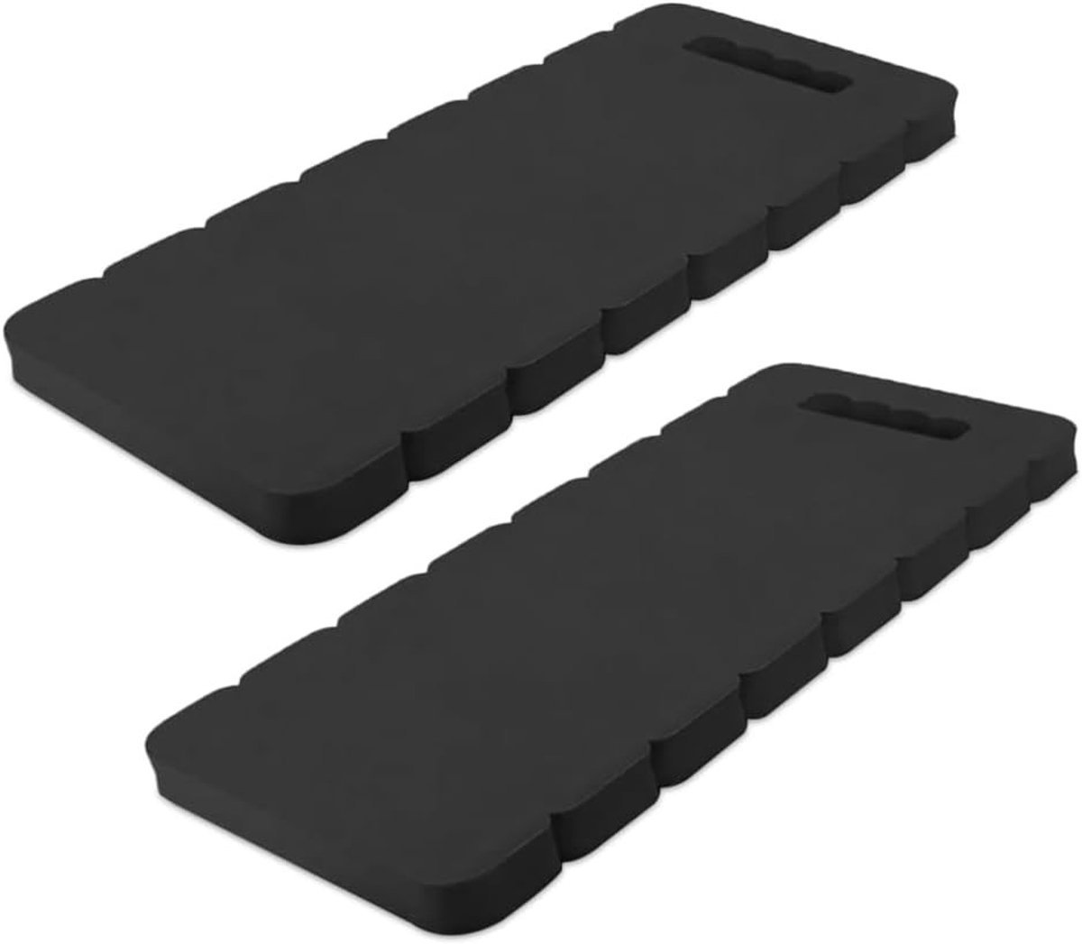 Set van 2 Tuin Knielpads en Zitkussen van Foam voor Tuinieren, Yoga en Werkplaats, 41 x 19 x 2 cm, Zwart