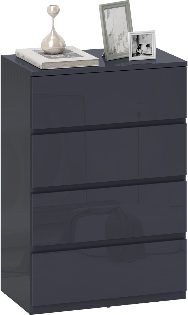 HOMCOM Ladekast - Spaanplaat - 55x34x80cm - Grijs