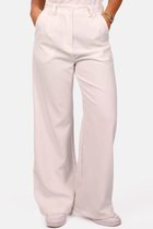Getdrezzed Pantalon - Maat: L - Tall - Wide leg pantalon hoge taille wit