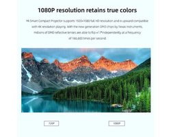 Xiaomi - Mi Smart Compact - Beamer - Projector Beamer - Mini Meamer - HDR 10 - FHD 1080p - DLP Automatische focus - met WiFi 5.0 - 500 ANSI Lumens - Android 11.0 - Wit