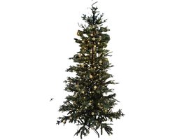 Kerstboom incl lichtjes h240cm 650 lamps 3610 tips hinged Uniplants