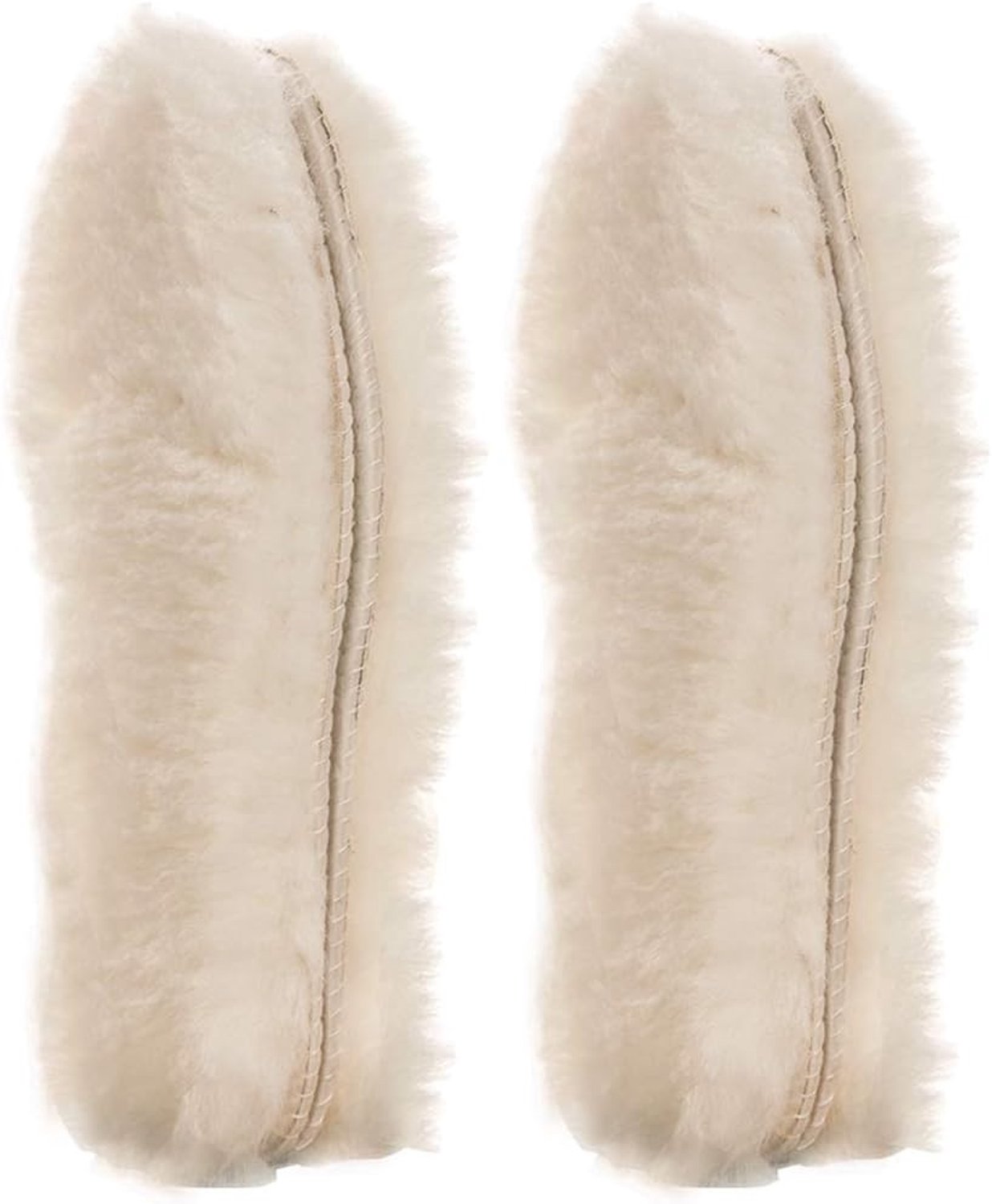 Luxe Schapenwol Inlegzolen voor Comfort en Warmte | Duurzaam en Fluffy | Perfect voor Platte Schoenen, Beige, 21 EU