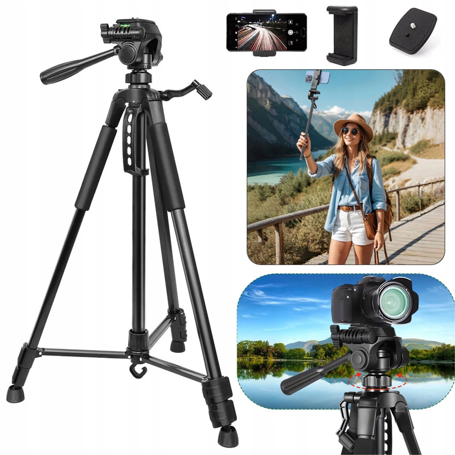 Verstelbaar Statief voor Telefoon & Camera (61-168 cm)