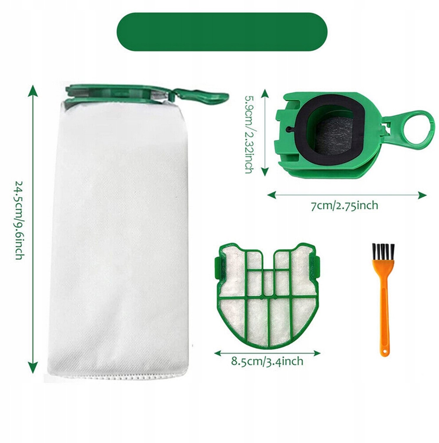 Profi-Home Stofzuigerzakken Set voor Vorwerk Kobold VB100 FP100