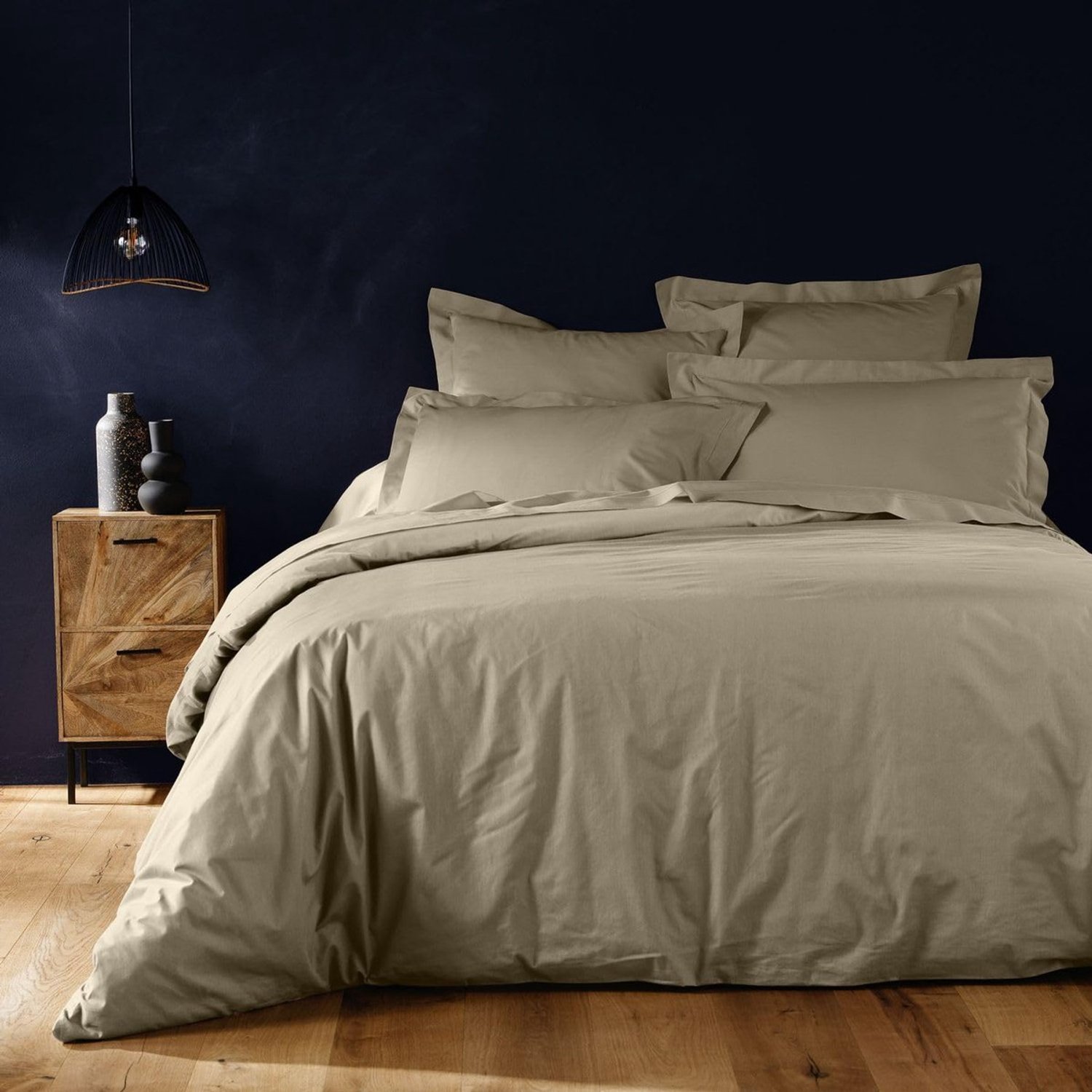 Duraxl Dekbedovertrek - 240 x 220 cm - 100% katoen - Zand