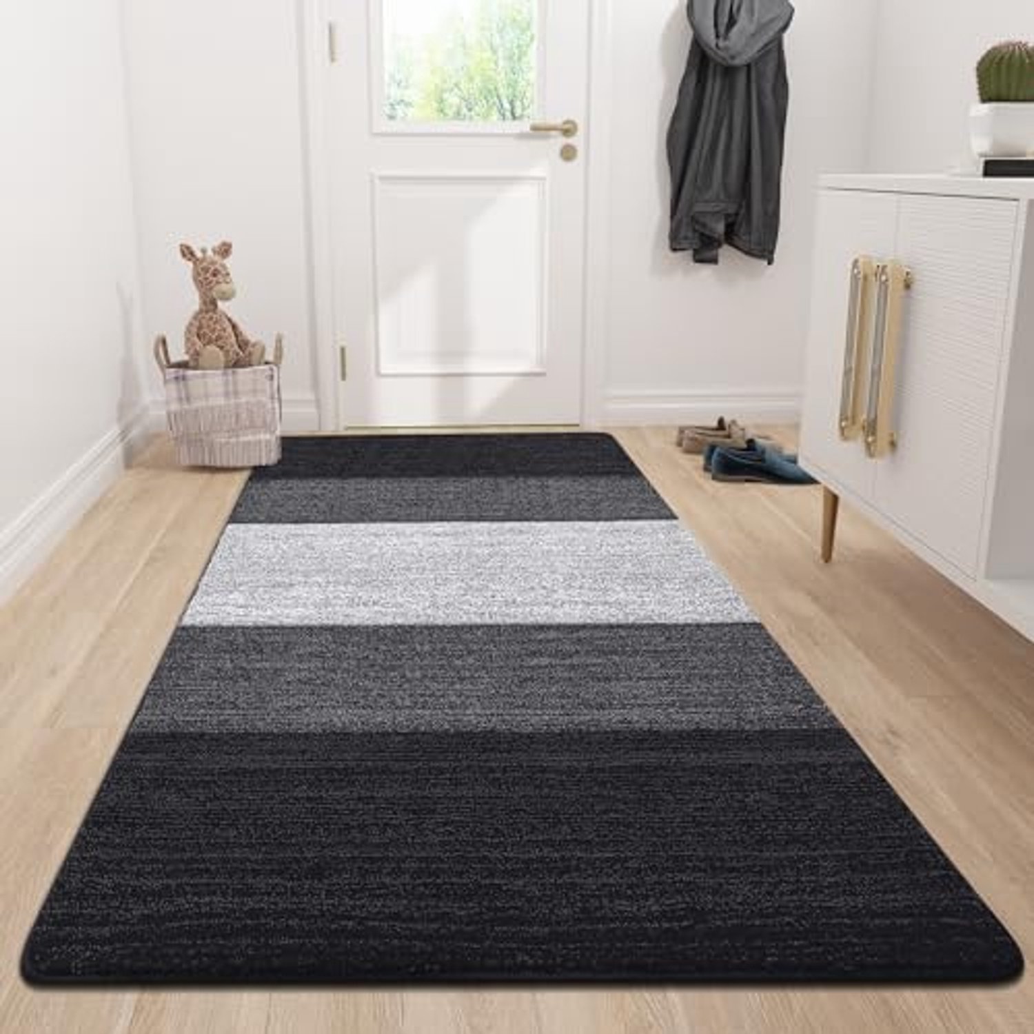 Homaxy Deurmat - Deurmat Antislip - Deurmat Binnen - Droogloopmat - Schoonloopmat - 89X150 cm - Zwart
