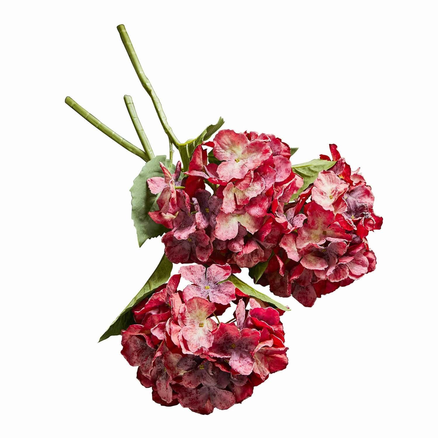 Loberon Sierbloem set van 3 Virette bordeaux/groen