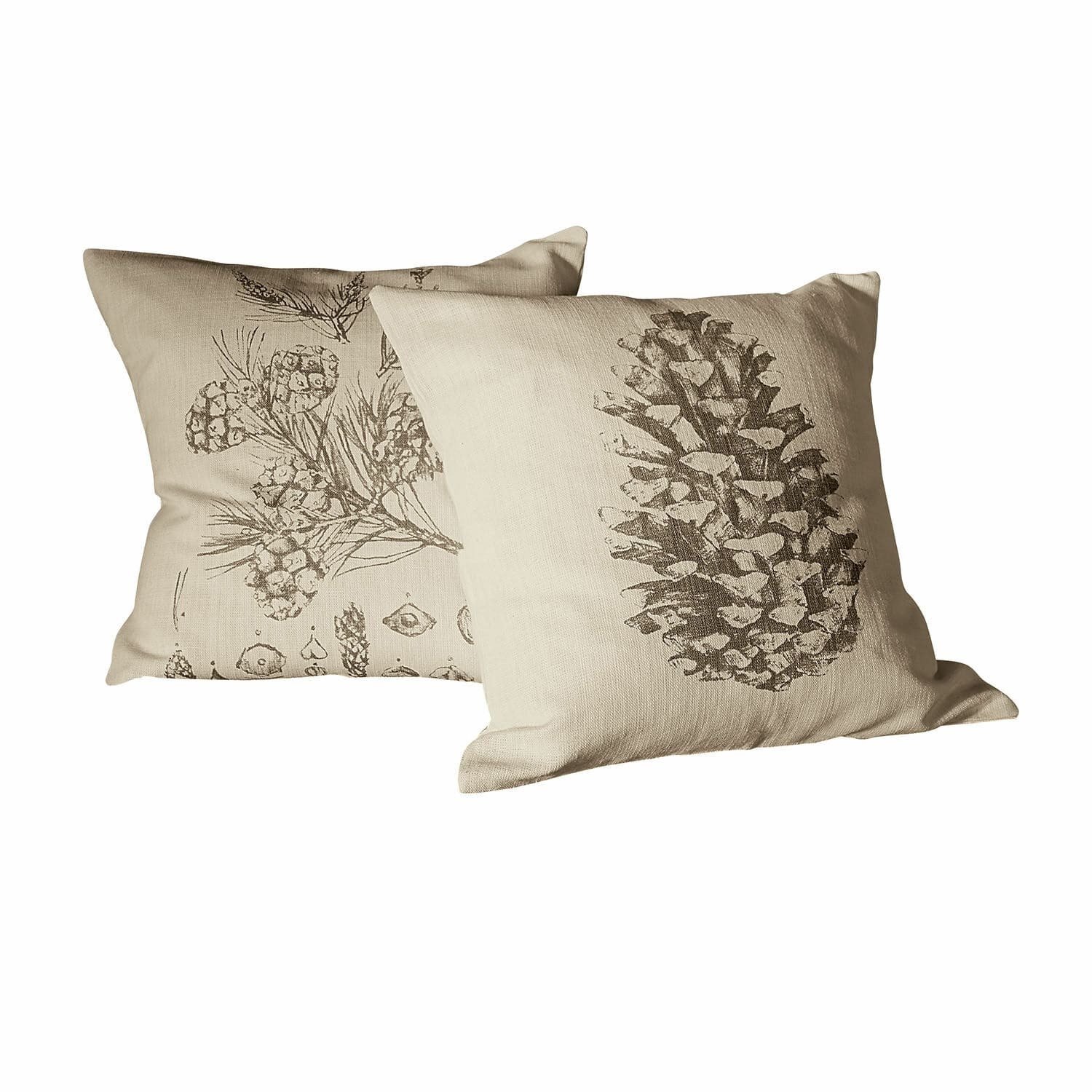 Loberon Kussenhoes set van 2 Pinus wit/zwart