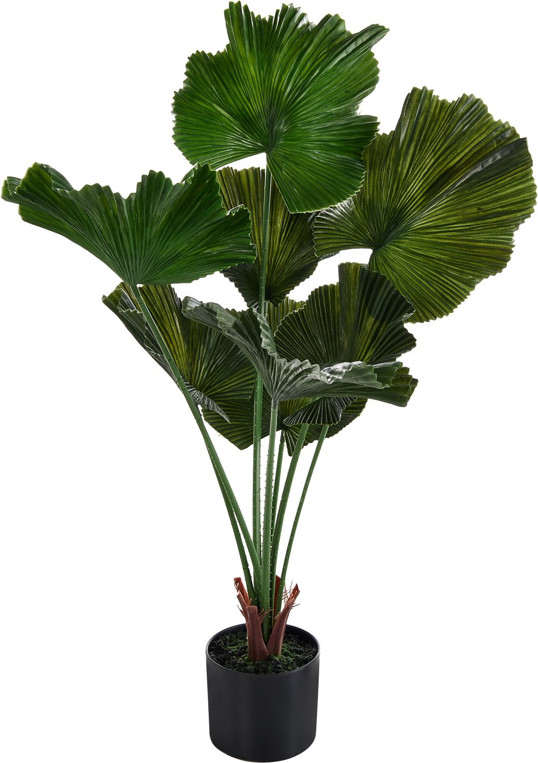 Beliani RUFFLED FAN PALM - Kunstplant - Groen - 98 cm - Synthetisch materiaal