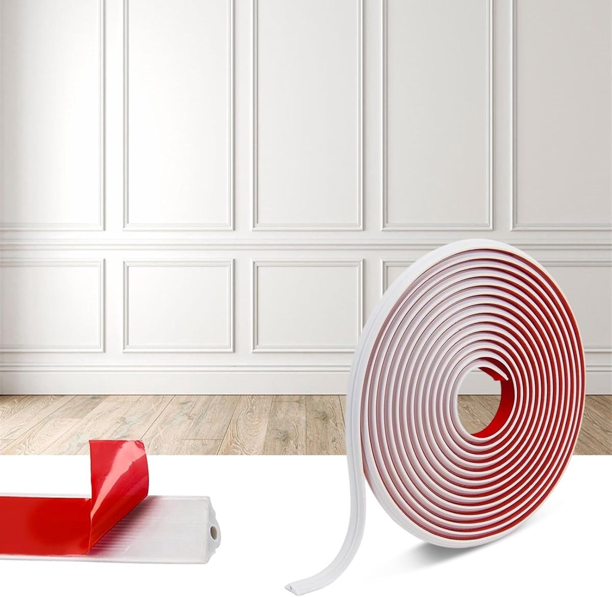 Flexibele TPE Driehoekige Moulding - Zelfklevende Wandafwerking, Randbescherming voor Tegels, Keukenbladen en Meubels (Wit)