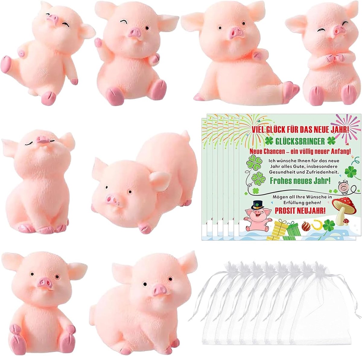 Little lucky pigs lucky pig figurines cake decoration (rust-8) - ShopVlot