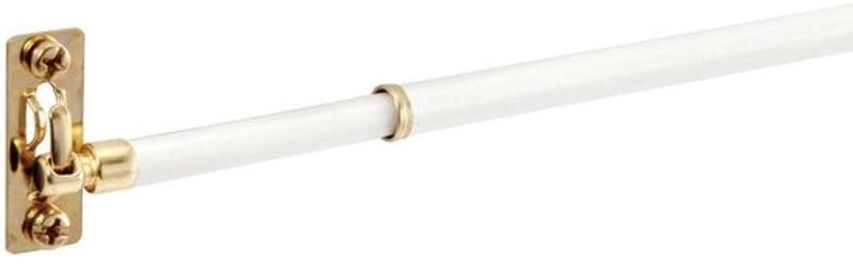 Sjerpstaaf - Gordijnstang - Raambekleding - Raambekleding ophangen - Wandmontage - 11-19 inch - Wit