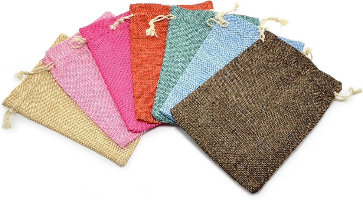 Jute tassen 24 stuks - donkergroen - 17,5 x 12,5 cm - 100% jute - ideaal voor adventskalender vullen - ShopVlot