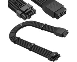 Dailygoods - 12VHPWR PCIe 5.0 Power Extension Cable - 16pin - Zwart - RTX 3090Ti 4070Ti 4080 4090 - Geschikt voor gaming PC - Kleur zwart