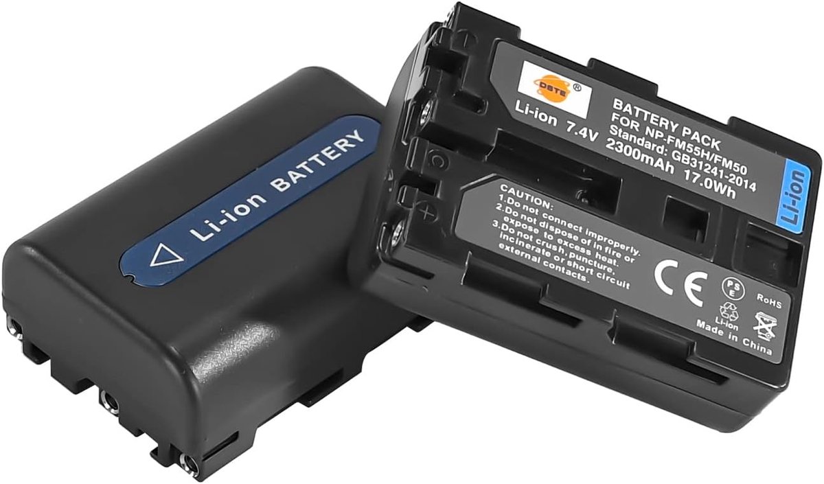 DSTE 2-Pack NP-FM50 Battery Compatible with Sony CCD-TR108 CCD-TR208 CCD-TR748 CCD-TRV106 CCD- DCR-PC10 - ShopVlot