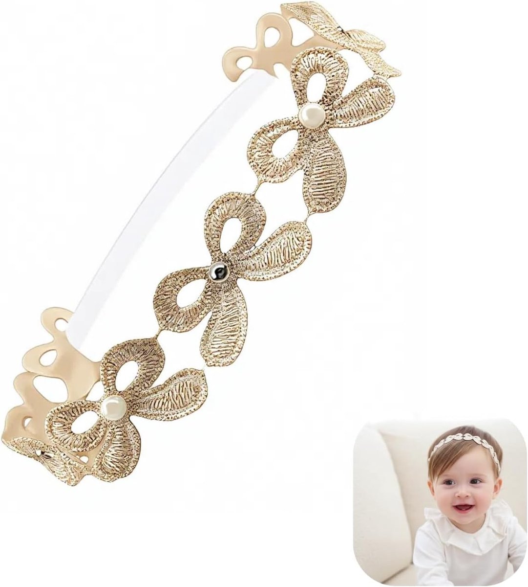 Haarband voor baby's, vlinders, hoofdband voor meisjes, zachte babyhaarband, rekbaar haarsieraad, elastische haarbanden, schattig hoofddeksel voor kinderen, peuters, babycadeaus voor pasgeborenen, wit