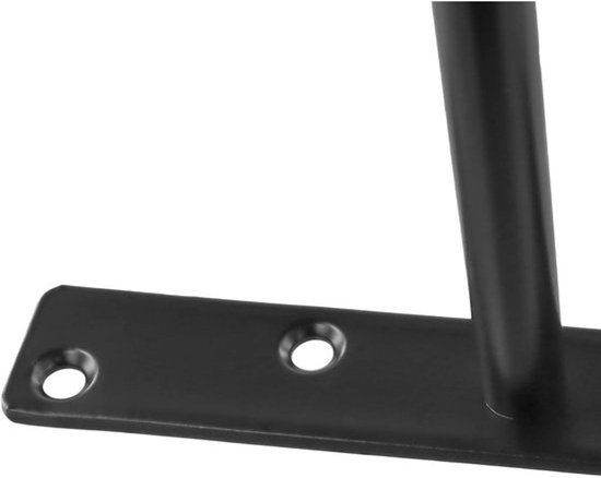 12-delige Zwevende Planksteunen - 6 inch Onzichtbare Planksteunen - 150mm Zwarte Verborgen Wandbeugels voor Houten en Decoratieve Planken — afbeelding 2