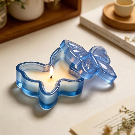 2 stuks siliconen gietvormen, vlinder, geschenkdoos, epoxyharsvormen, sieradenkistje, gipsvormen voor beton, huisdecoratie, opslag van sieraden — afbeelding 2