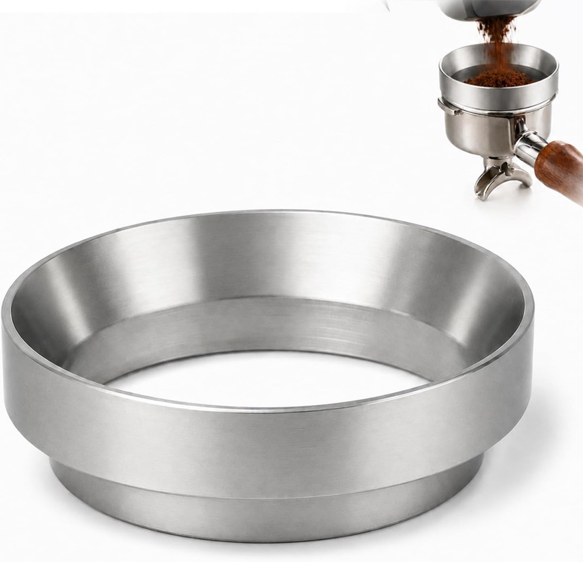 Koffie doseerring 58mm van aluminium, magnetische trechter voor espresso