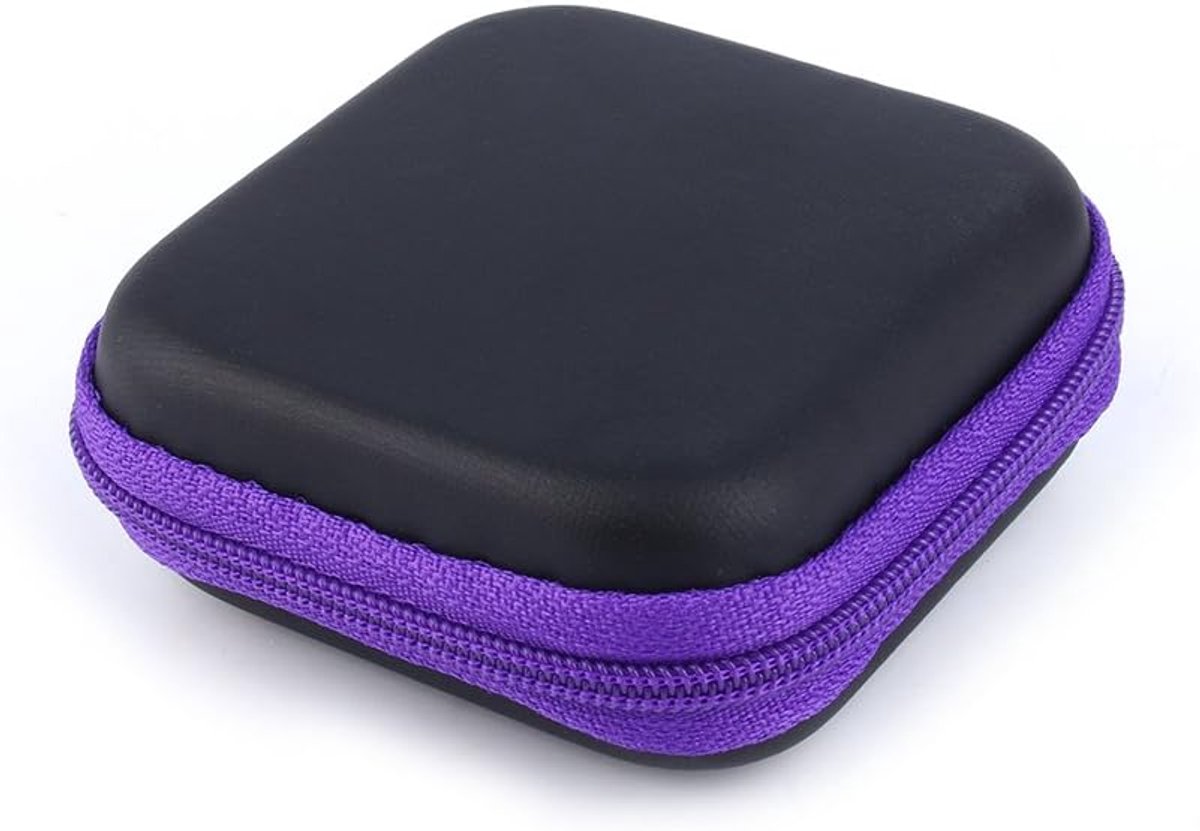Box Gadget Case Opbergetui voor Sleutelhanger, Vierkante Draagtassen met Hoofdtelefoonopbergdoos, USB-datalijn