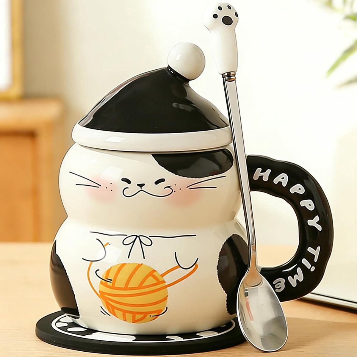 Kattenmok met deksel 400 ml Cat Mug katten decoratie cadeau keramische theemok kerstmok kattenmok 3D koffiemok voor mannen broer vriend vrouwen vriendin
