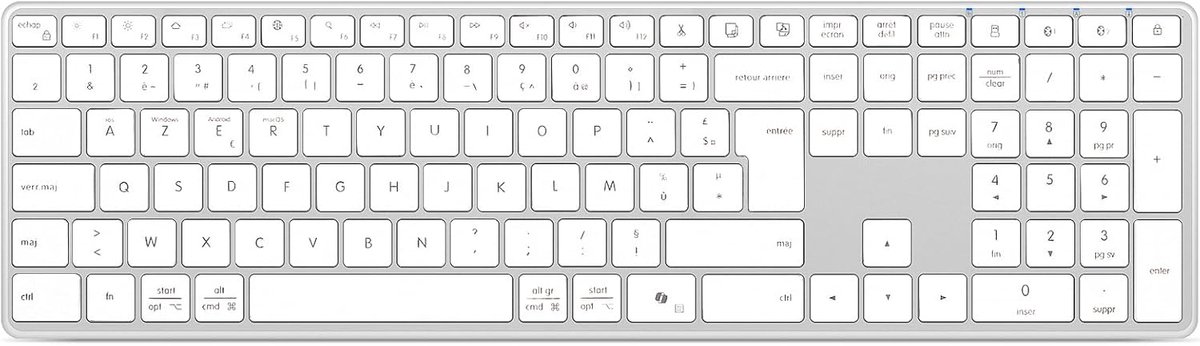 Draadloos Bluetooth-touchpadtoetsenbord,FR-AZERTY