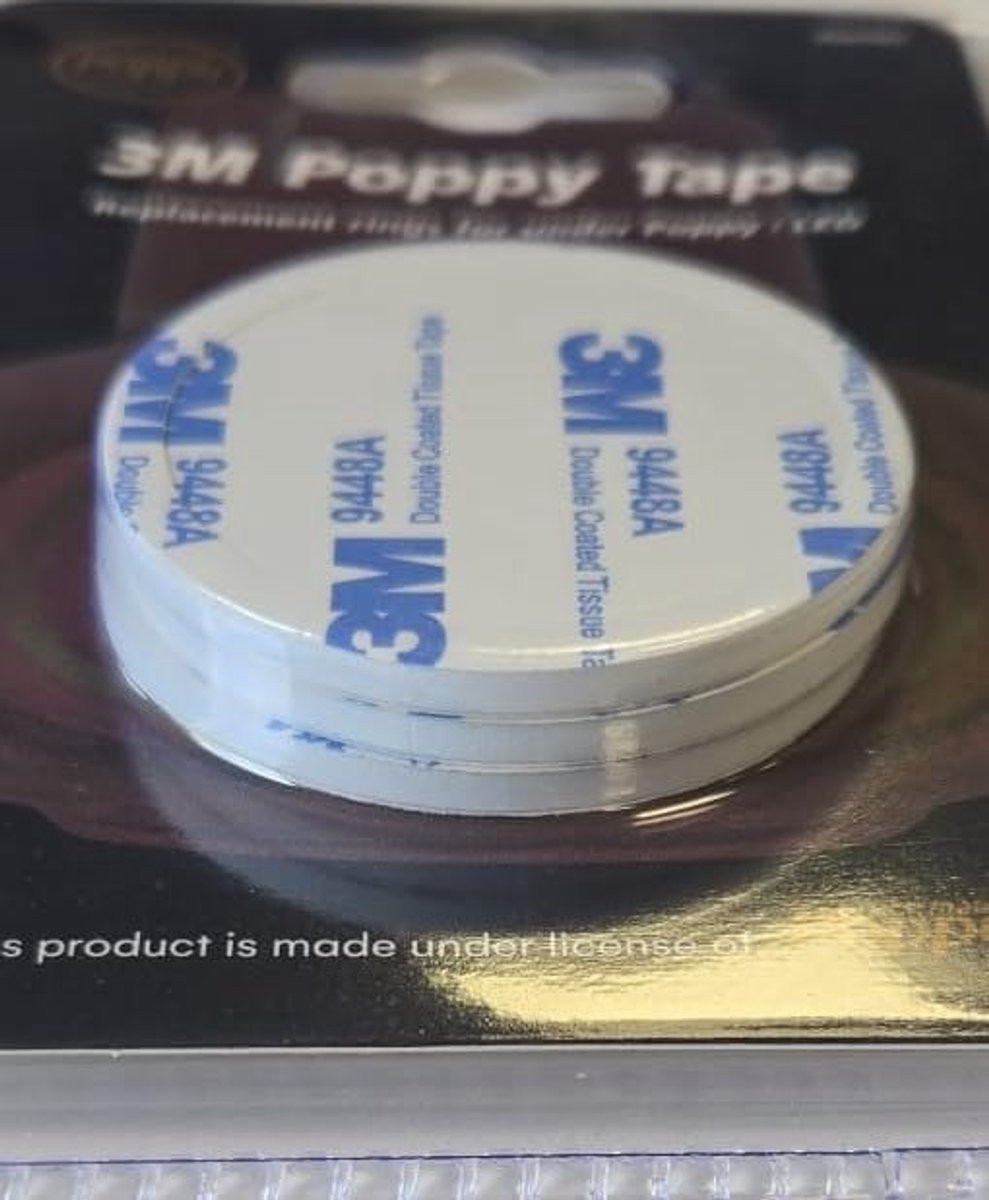 SnelShoppen - Dubbelzijdige Klevende Ringen 3M Poppy Tape - Sterke Hechting - Ideaal voor Auto, Huis, en Creatieve Projecten - Geurvrij en Duurzaam