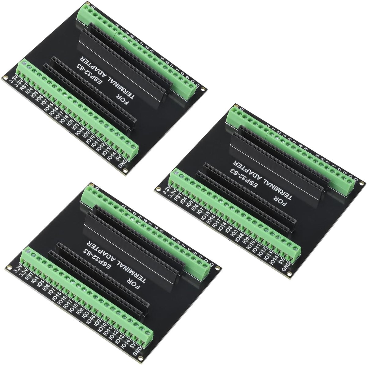3pcs ESP32 Expansion Board 1-in-2 Microcontroller Development Plate Compatible with 44 Pin for ESP32 S3 N8R2 N16R8 - ShopVlot