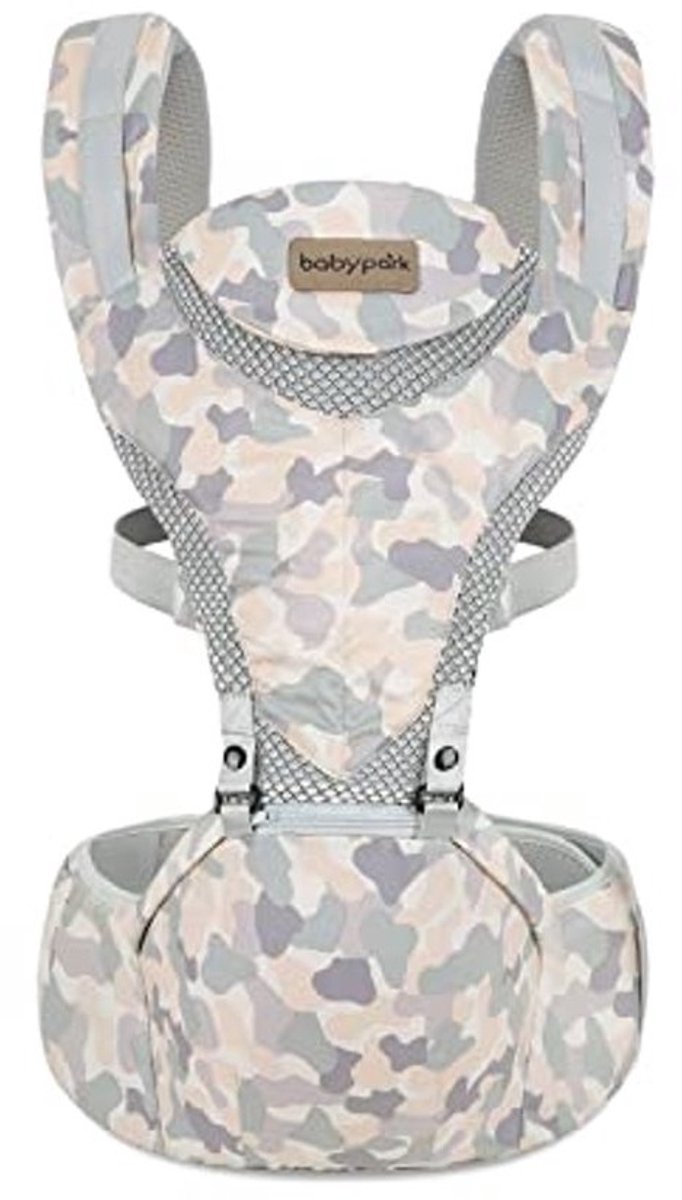 Ergonomische, ademende draagzak - met heupzitje en multifunctionele draagtas - voor baby's van 0-48 maanden