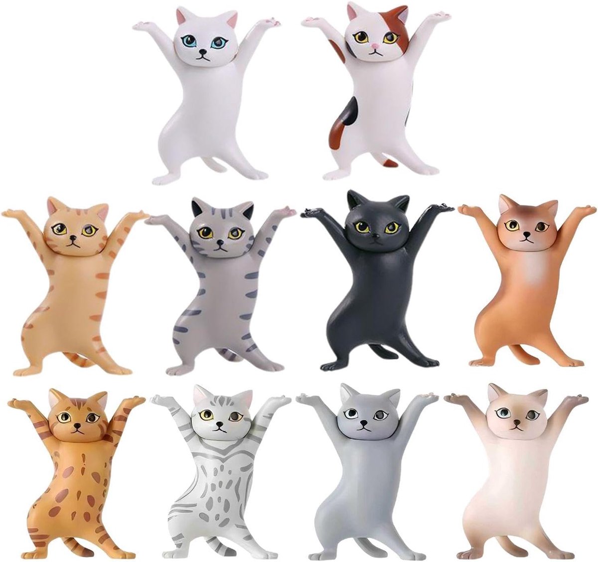 10 Cartoon Cat Ornaments, Cute And Cute Ornaments, Home Decorations, Desktop Ornaments. - ShopVlot