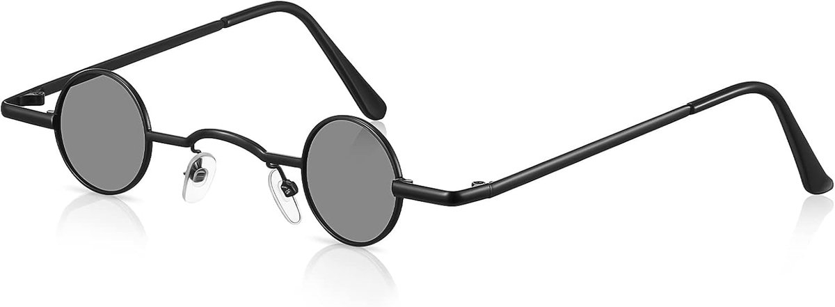 Zonnebril ronde metalen frame - retro kleine cirkel - hippie ovalen stijl - perfect voor zonnige dagen - m-winkel