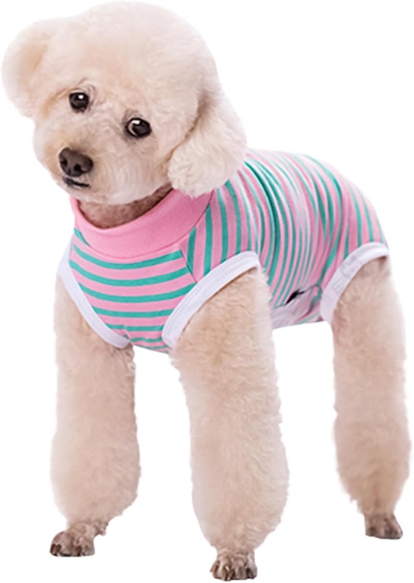 Zachte chirurgische bodysuit voor honden, ideaal voor allergieën, wondbescherming en als alternatief voor een beschermkap (M)
