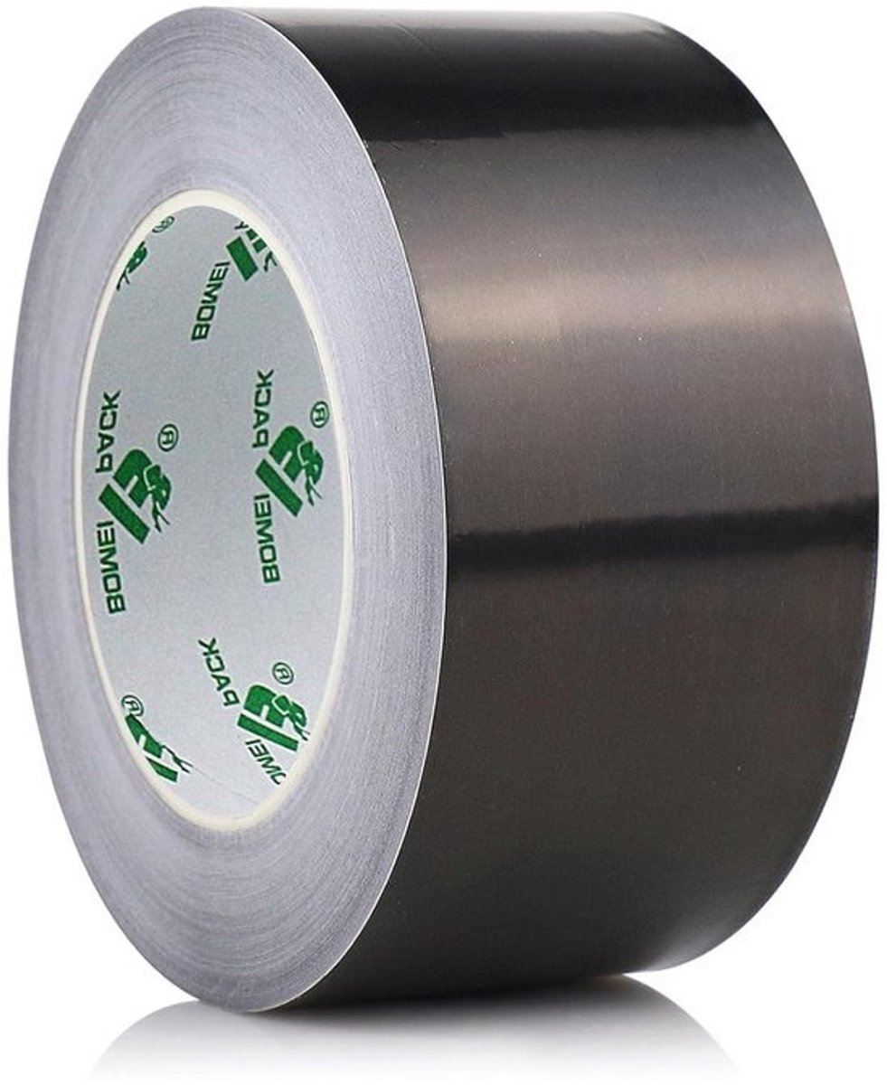 Zwarte aluminium plakband 50mm x 50m - hittebestendige tape voor isolatie, afdichting en reparatie