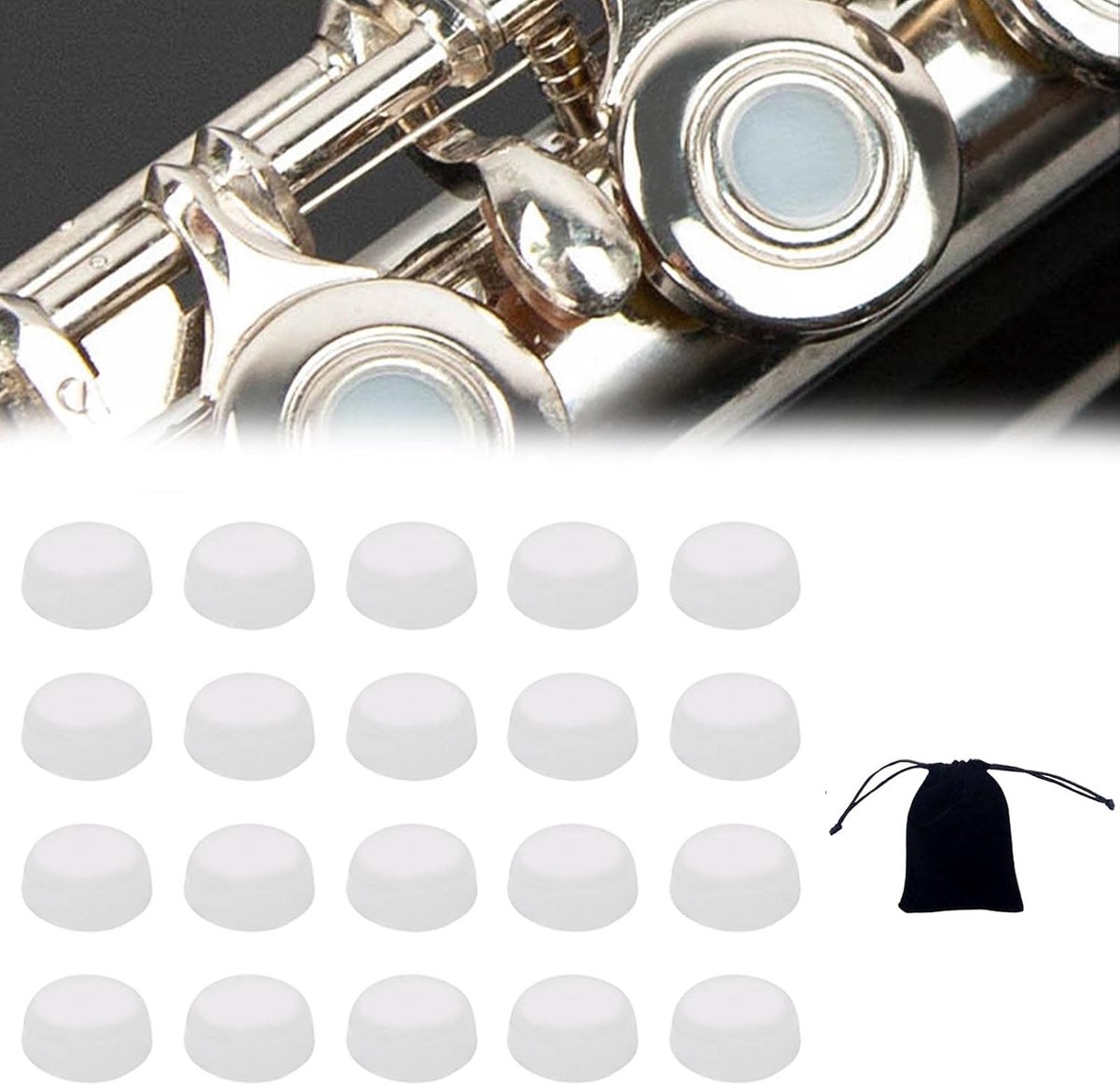 KARELLS 20 Pcs Soft Silicone Open Hole Caps with Velvet Pouch - ShopVlot