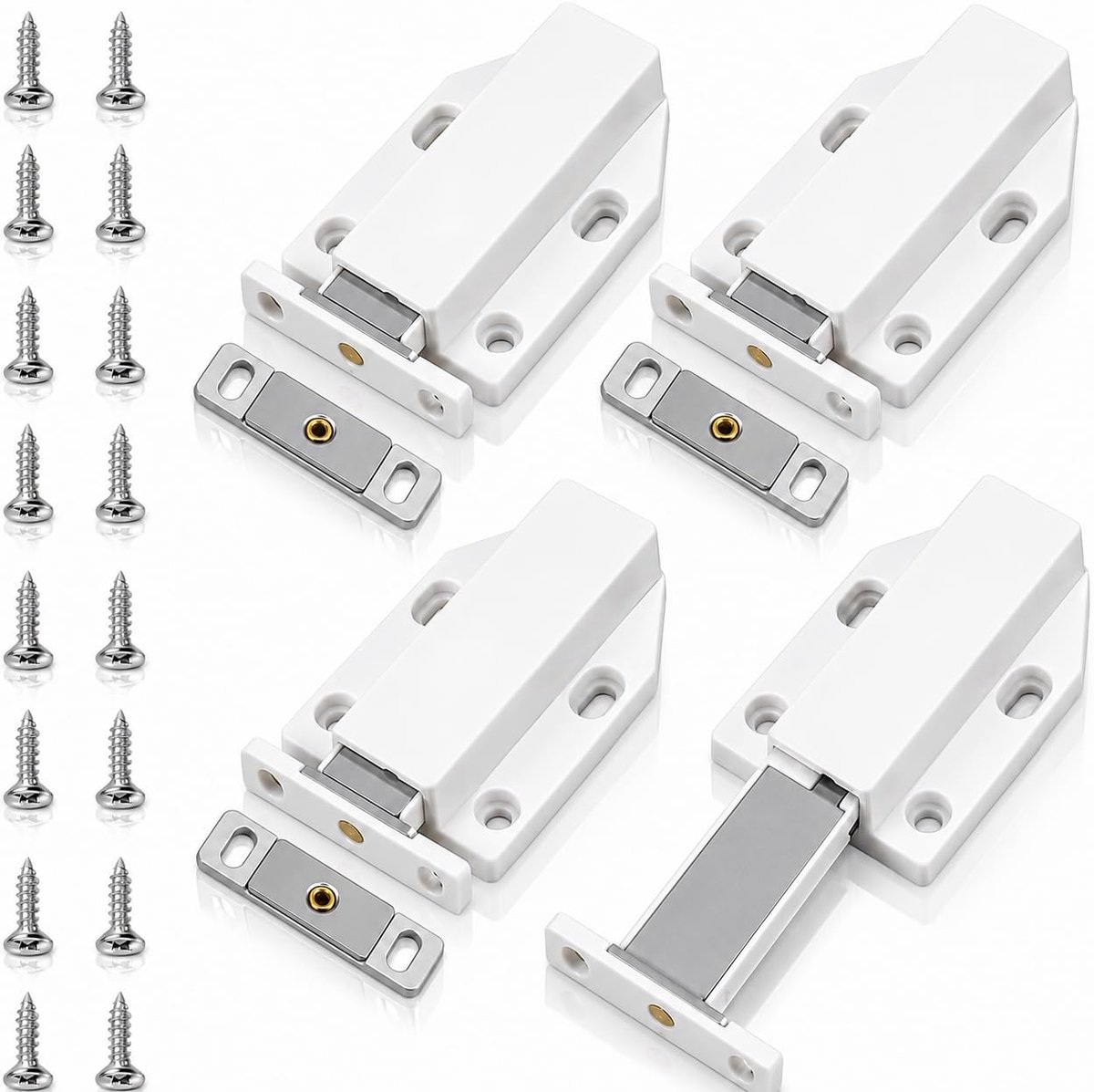 Push-to-open set 4 stuks - magnetische deuropener - voor laden en deuren - eenvoudig openen zonder handgrepen - ShopVlot