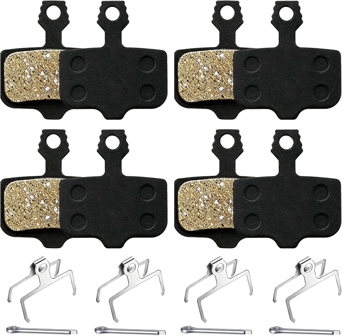 4 paar fietsremblokken, compatibel met Sram Avid Elixir E1 E3 E5 E7 E9 R DB serie XO X7 X9 DB1 DB3 DB5, stille remprestaties, slijtvast, hittebestendig, vervangende remvoeringset