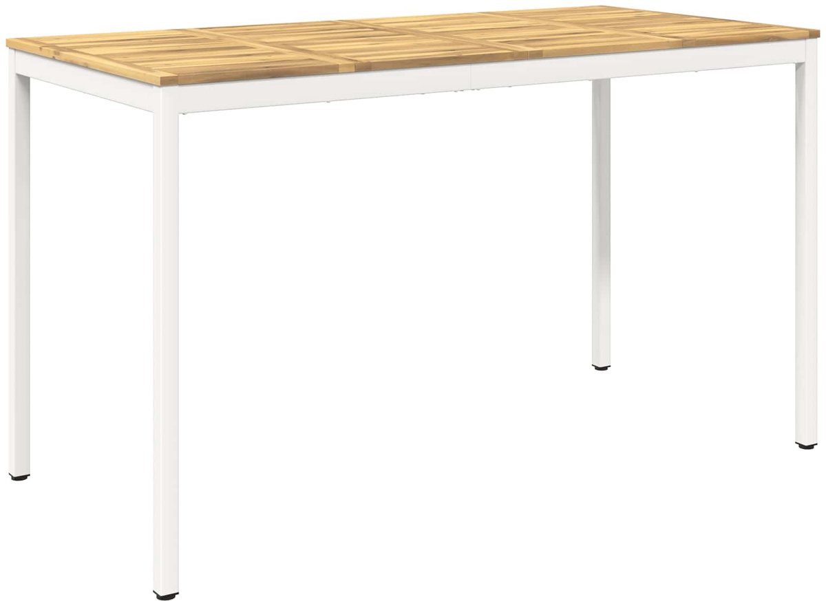vidaXL Tuin - Bar - Tafel - NAARDEN - Witgewassen - 180 - x - 88,5 - x - 105 - cm