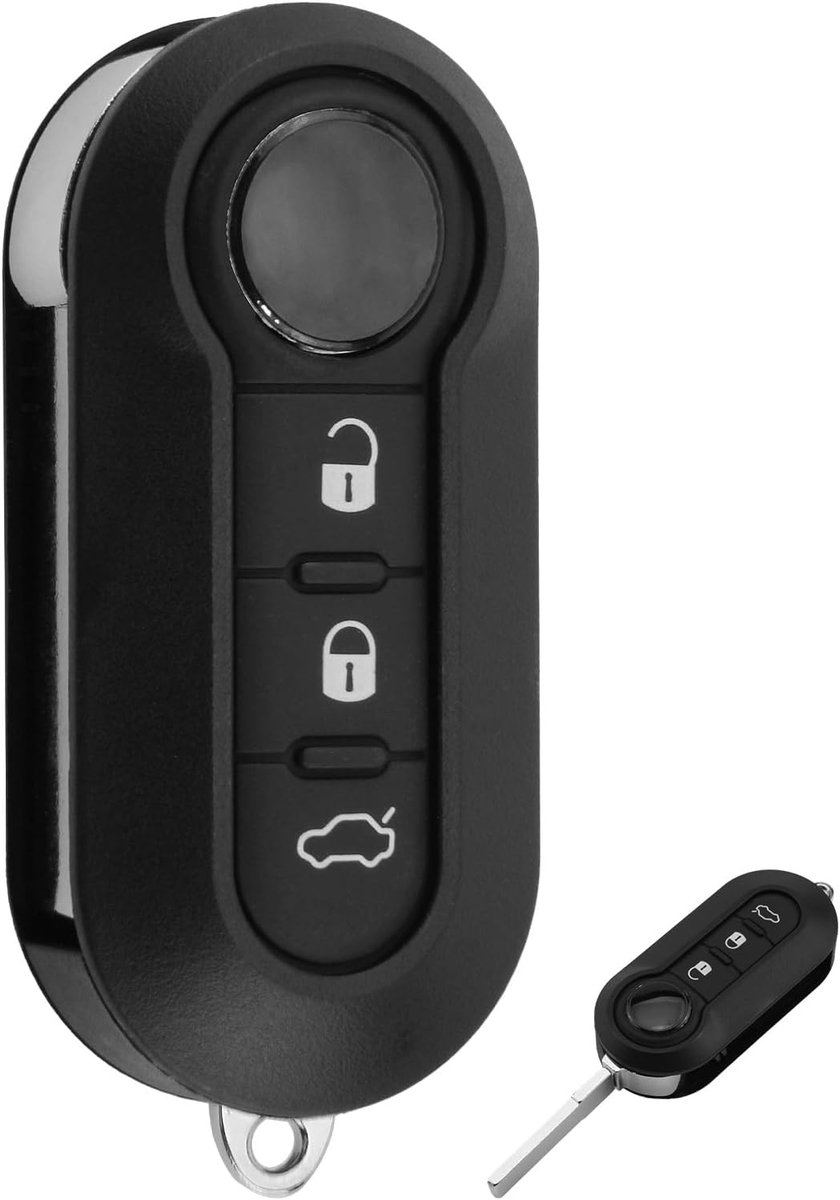 Vervangende sleutelbehuizing voor Fiat 500, 500L, Panda, Punto, Bravo, Stilo, Evo, Ducato, Lancia Y, Delta Musa, 3 - ShopVlot