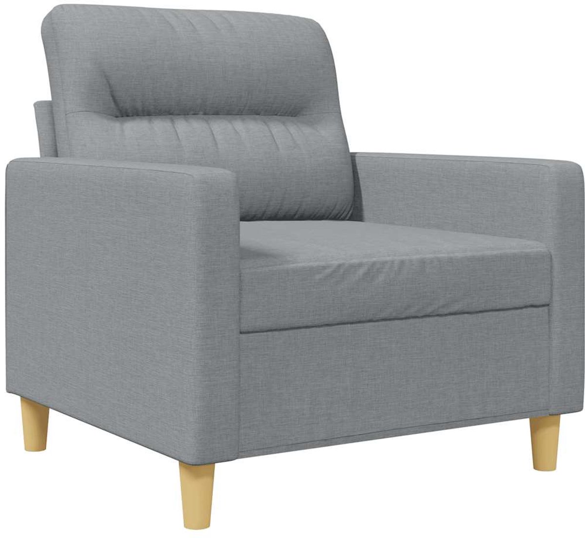 vidaXL Fauteuil - 60 - cm - stof - lichtgrijs