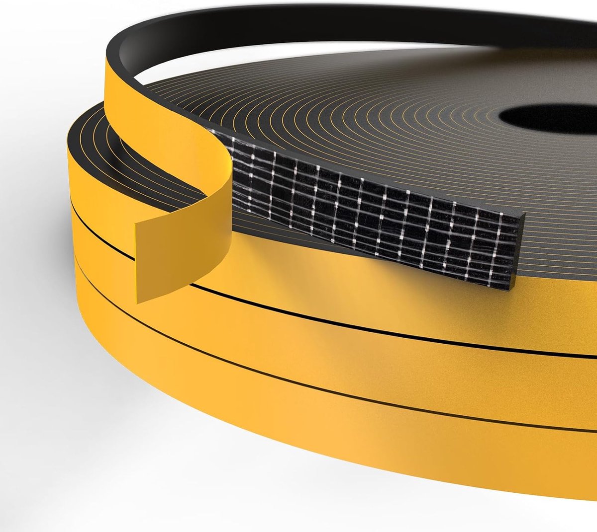 Tochtstrip voor deuren en ramen geluidsisolatie waterdicht winddicht schuimtochtstrip 12 mm x 3 mm x 15 m zelfklevende schuimtape tochtstopper afdichtingstape voor spleetafdichting Zwart
