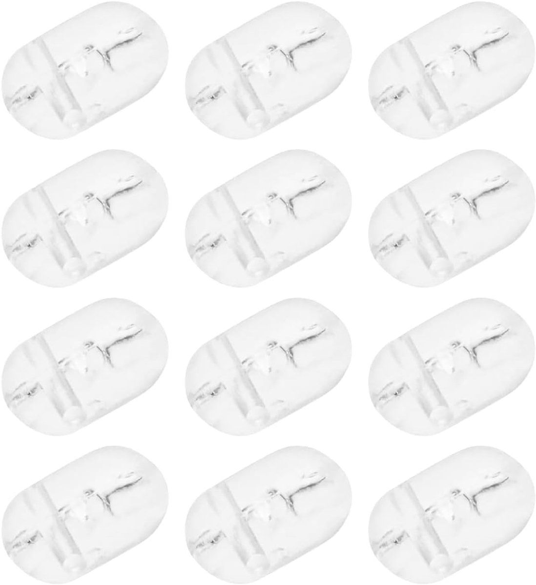 200 stuks transparante dubbele kruisgatviskralen - 3x5mm aasstopper (voor kunstaas, haken en eindmateriaal)