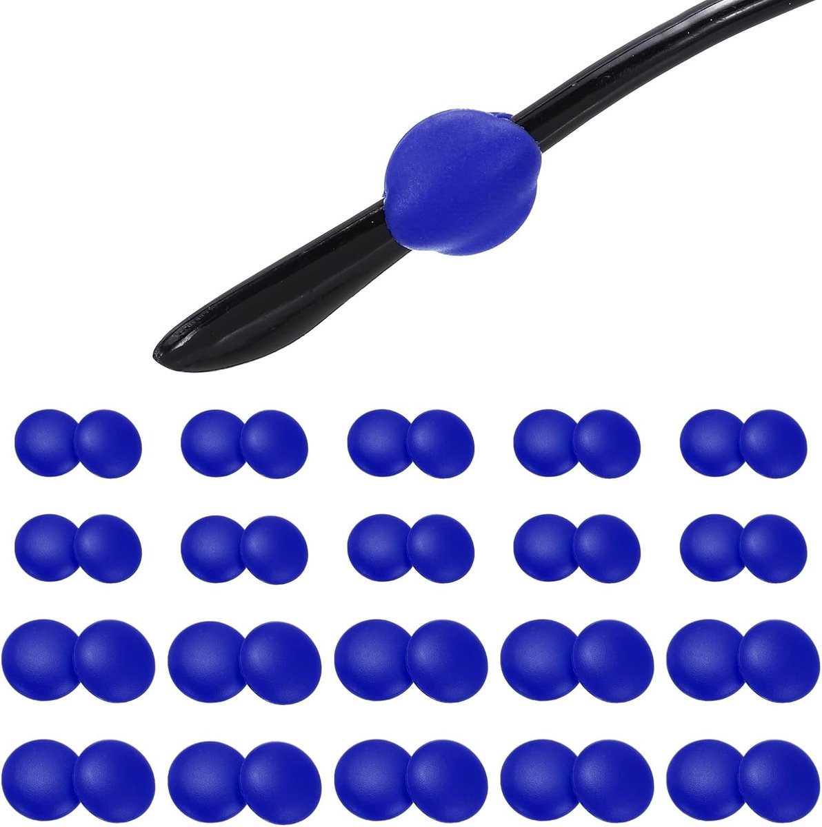 20 Paar Silicone Oogglazen Retainers, Antislip Oogglazen Oorhaken, Zachte Elastische Oogglazen Houder voor Zonnebrillen en Sportactiviteiten, Donkerblauw