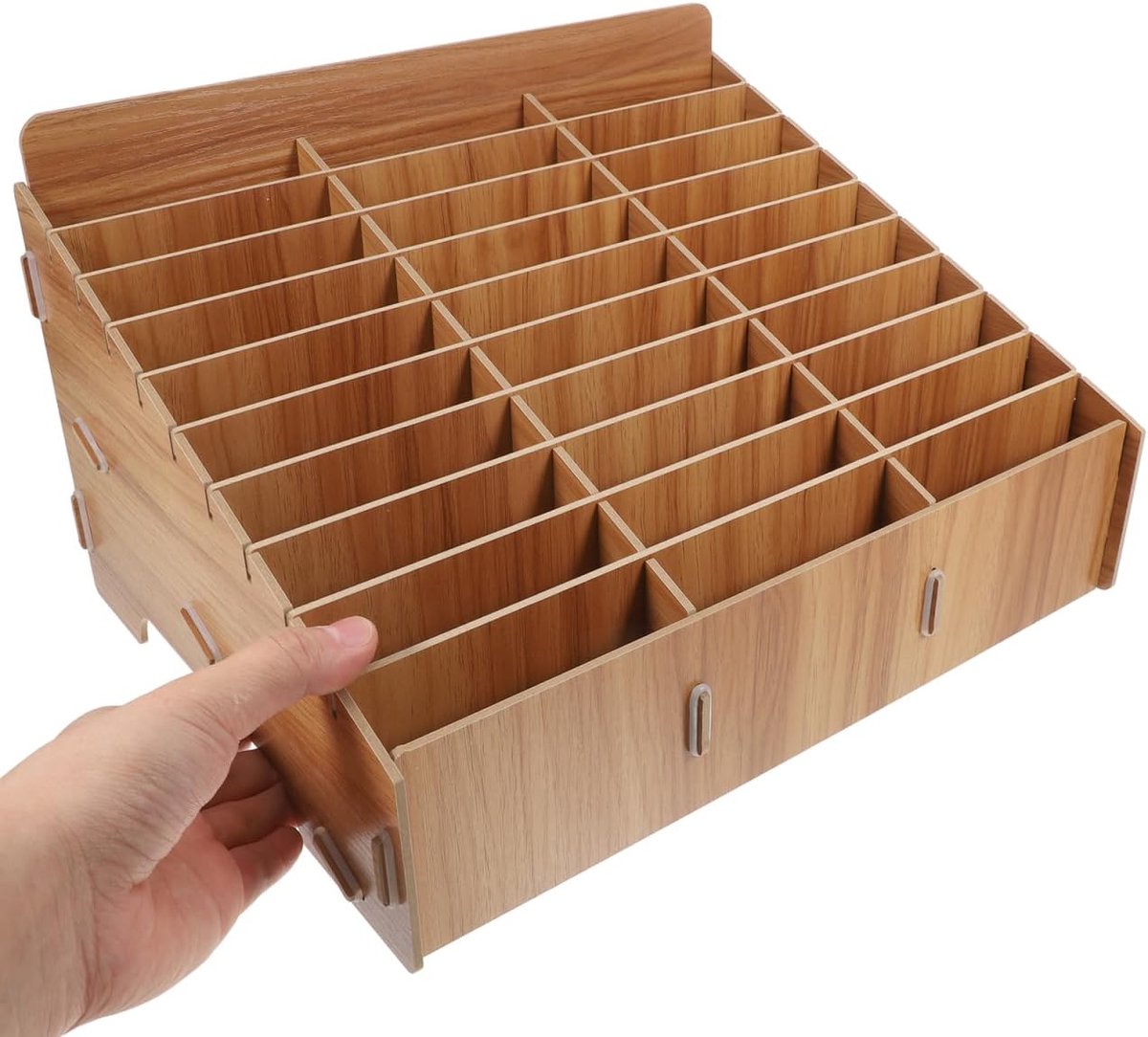 Mobiele telefoon-managementbox met 30 vakken, multifunctionele opslag voor smartphones, organizer voor kantoor, school en thuis