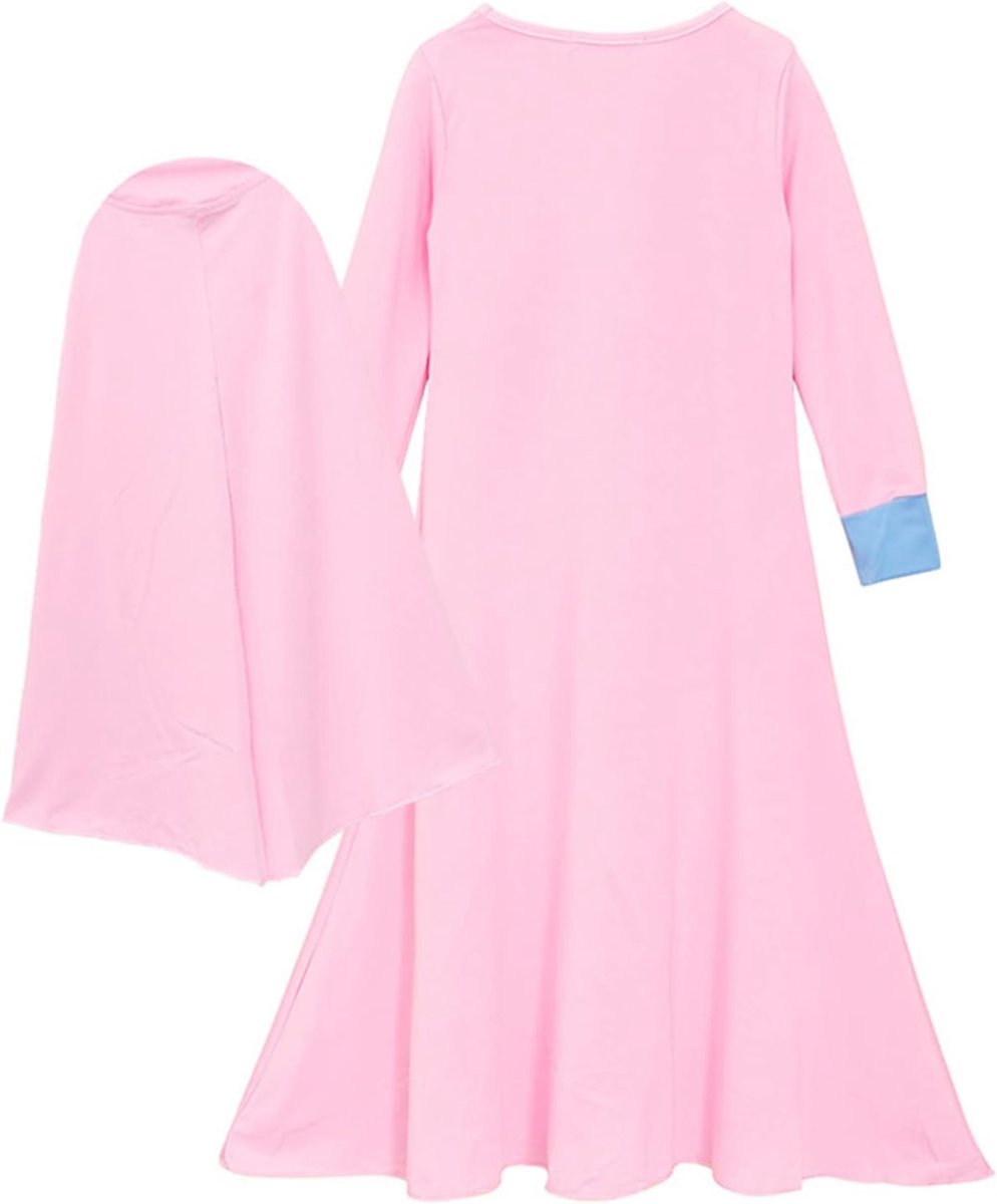 Abaya gebedsjurk voor meisjes, met hijab, islamitische kinderjurk, islamitische gebedskleding, khimar gewaad, A14