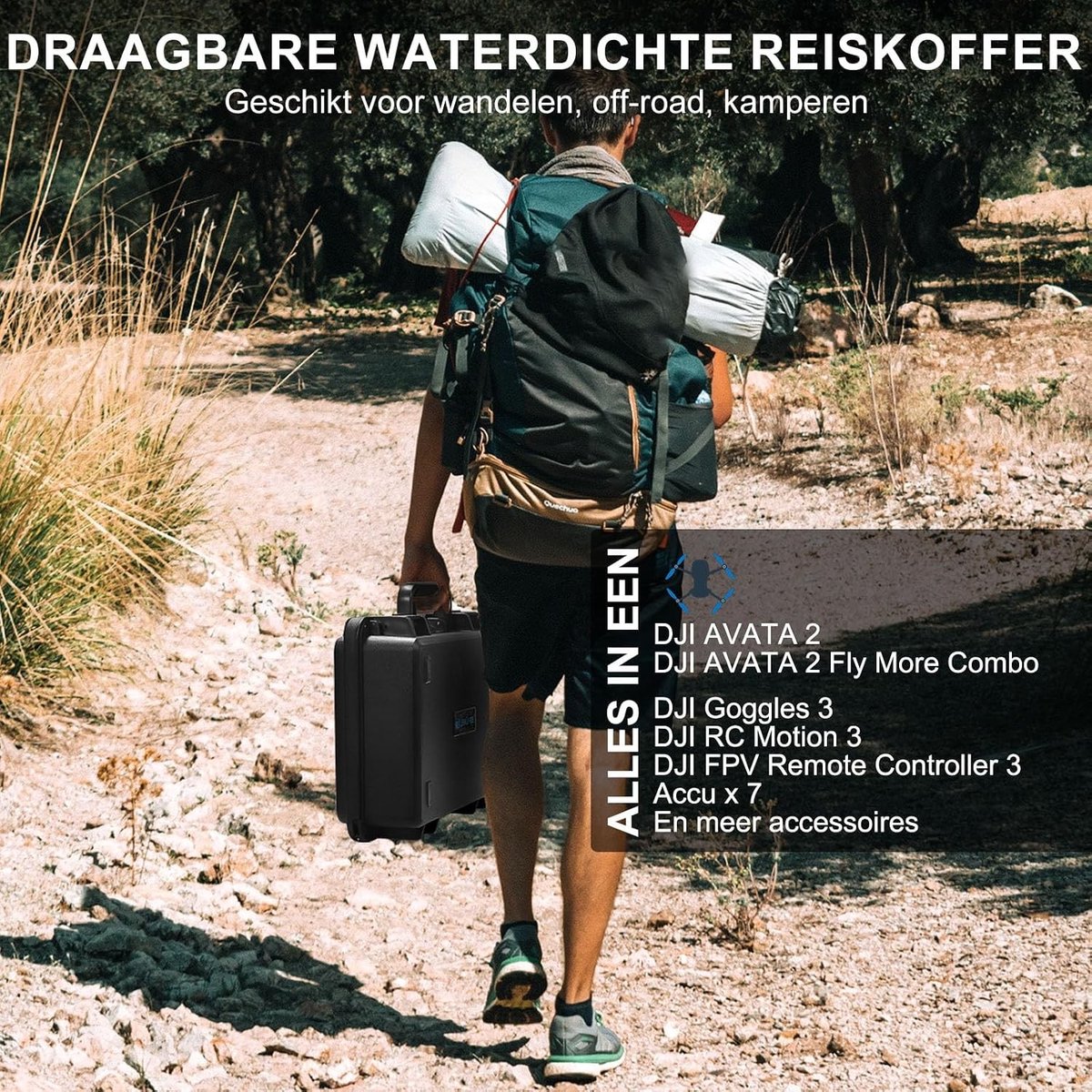 Waterdichte Hard Case voor DJI Avata 2 Drone en Accessoires, Bescherming en Opbergruimte voor Vlieguitrusting – foto 6